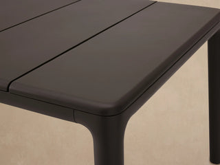 Puglia Outdoor Aluminum Rectangular Dining Table – Weather-Resistant Patio Table