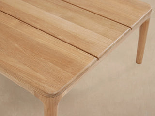 Puglia Outdoor Teak Rectangular Coffee Table – Weather-Resistant Patio Table