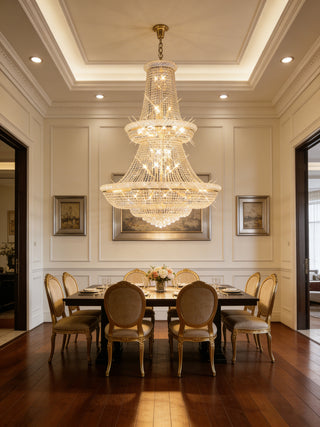 Big Foyer Chandelier Lighting in Gold 47"W 63"H