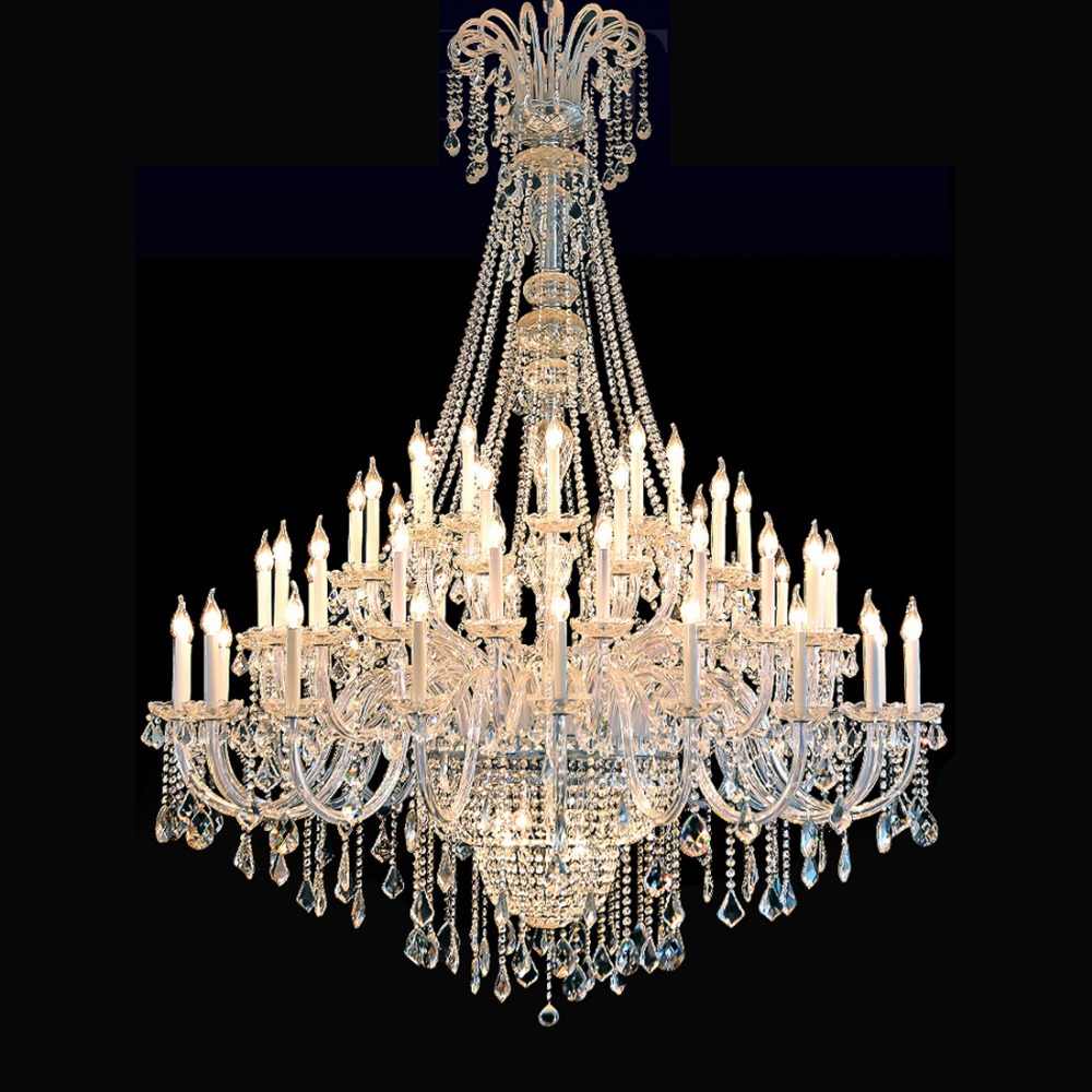 65 Lights Big Foyer Crystal Lighting 71X87 Inch Extra Large Chandelier for High Ceilings