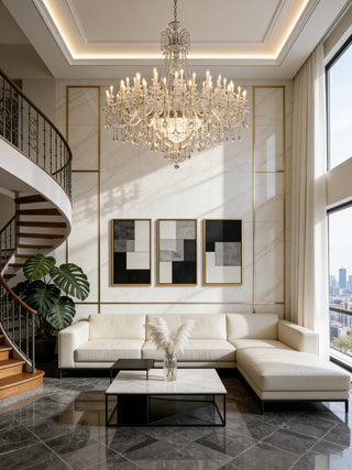 79 Lights Big Crystal Chandelier for Event Hall 85"W 94"H