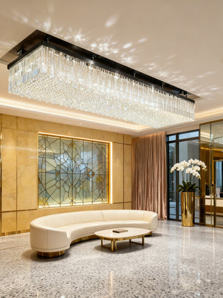 Large Rectangle Chandelier for Reception Area 39"W 20"H