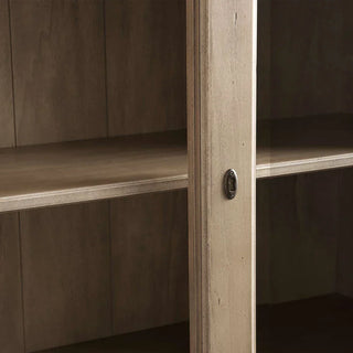 Tuscany Italian Crafted Wood & Glass Door Display Storage Cabinet