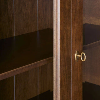 Tuscany Italian Crafted Wood & Glass Door Display Storage Cabinet