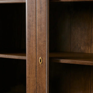 Tuscany Italian Style Wood & Glass Door Display Cabinet