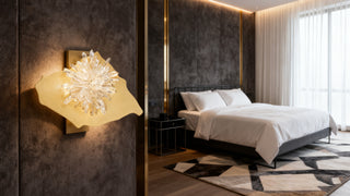 LED Modern Wall Lamp Geode Quartz Crystal Wall Sconce