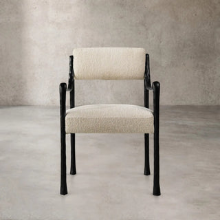 Sculptural Metal Armchair – Luxury Modern Statement Chair with Artistic Metal Frame