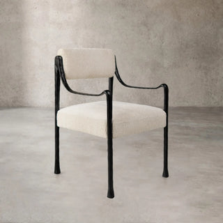 Sculptural Metal Armchair – Luxury Modern Statement Chair with Artistic Metal Frame