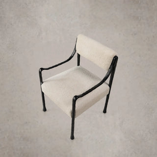 Sculptural Metal Armchair – Luxury Modern Statement Chair with Artistic Metal Frame