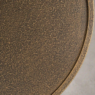 Sculptural Brass Stone Accent Table with Organic Modern Design