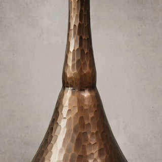 Sculptural Antique Bronze Side Table with Organic Metal Design