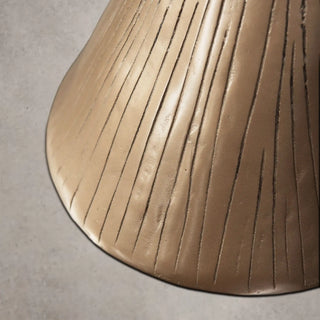 Sculptural Bronze Aluminum Side Table with Organic Metal Design