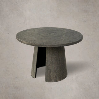 Antique Brass Liquid Metal Coffee Table with Sculptural Design
