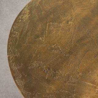 Antique Brass Liquid Metal Coffee Table with Sculptural Design