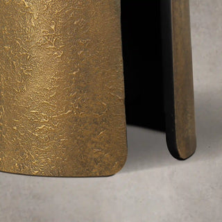 Antique Brass Liquid Metal Coffee Table with Sculptural Design