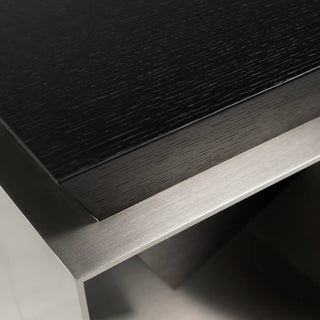 Architectural Walnut Pyramid Accent Table