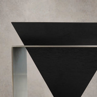 Architectural Walnut Pyramid Accent Table