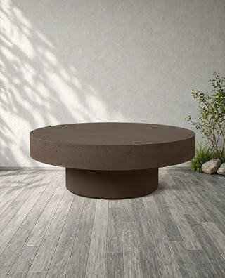 Modern Round Outdoor Concrete Coffee Table