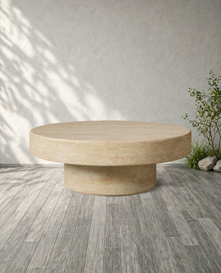 Modern Round Outdoor Concrete Coffee Table