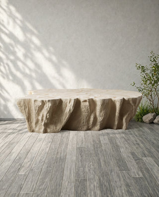 Clayhill Petrified Wood Outdoor Coffee Table