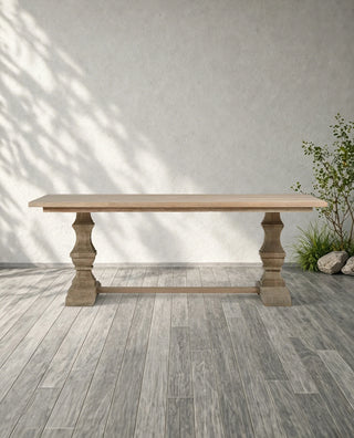Hamptons Style Rectangular Outdoor Dining Table for Patio