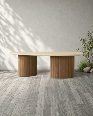 Alesso Outdoor Dining Table with Stone Top