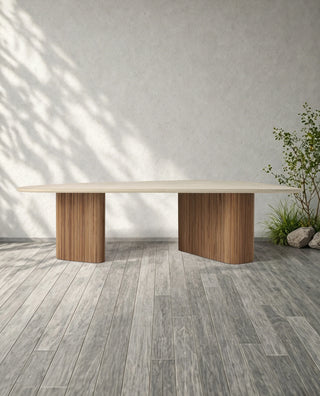 Alesso Outdoor Dining Table with Stone Top