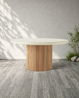 Alesso Outdoor Round Dining Table – Modern Patio Table