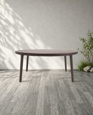 Puglia Outdoor Aluminum Round Dining Table – Modern Weather-Resistant Patio Table