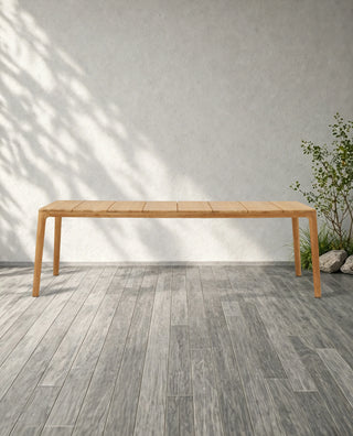 Puglia Outdoor Teak Rectangular Dining Table – Weather-Resistant Patio Table