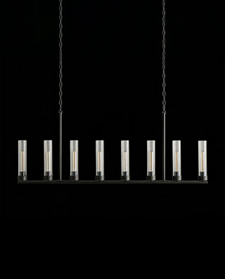 Andreas Linear Brass Glass Chandelier