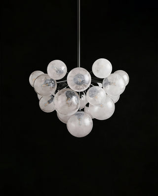 Mandoza Brass Mango Wood Chandelier - Modern Boho Pendant Light for Dining Room & Foyer