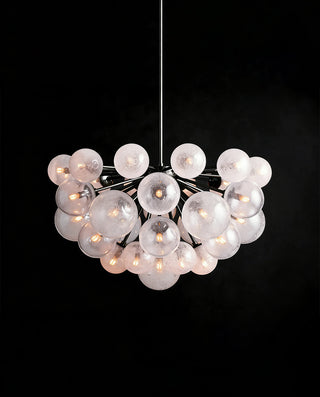 Mandoza Brass Mango Wood Chandelier - Modern Boho Pendant Light for Dining Room & Foyer