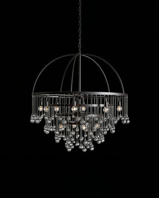 Round Multi-Light Chandelier – Adjustable Drop Modern Metal Ceiling Light