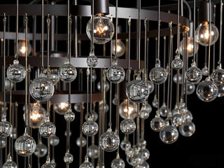 Round Multi-Light Chandelier – Adjustable Drop Modern Metal Ceiling Light