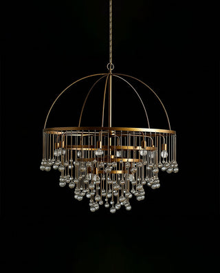 Round Multi-Light Chandelier – Adjustable Drop Modern Metal Ceiling Light