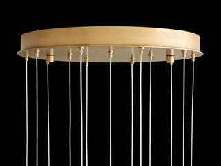 Arica Round Chandelier Modern Alabaster Stone Ceiling Light for Dining Room