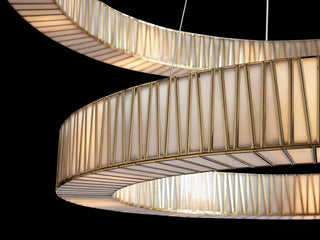 Two-Tier Ring Chandelier – Modern Glass & Metal Adjustable Pendant