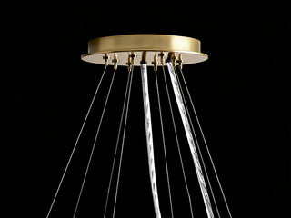 Two-Tier Ring Chandelier – Modern Glass & Metal Adjustable Pendant