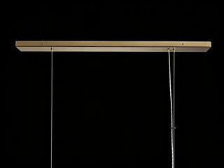 Arica Rectangular Chandelier Alabaster Stone Linear Pendant Light for Dining Room