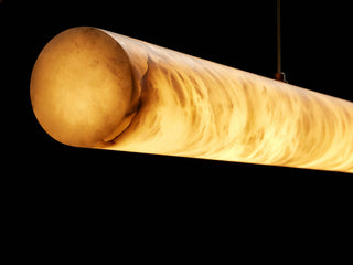 Halima Linear Chandelier Spanish Alabaster Stone LED Pendant Light for Dining Room