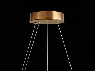 Alabaster LED Halo Chandelier – Modern Adjustable Pendant Lighting