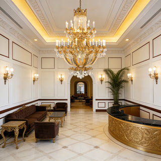 51X67 Inch 42 Lights Big French Empire Brass and Crystal Chandelier for Foyer