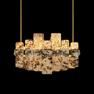 Modern Layered  Luxury Marble LED Chandelier