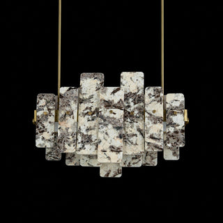 Modern Layered  Luxury Marble LED Chandelier