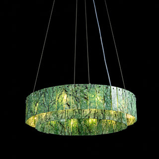 Modern Two-Tier  Luxury Marble Round Chandelier