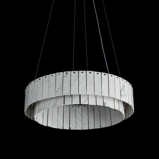 Modern Two-Tier  Luxury Marble Round Chandelier
