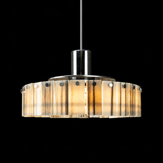 Modern  Luxury Marble LED Drum Chandelier