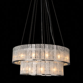Modern Two-Tier Luxury Marble Round Chandelier