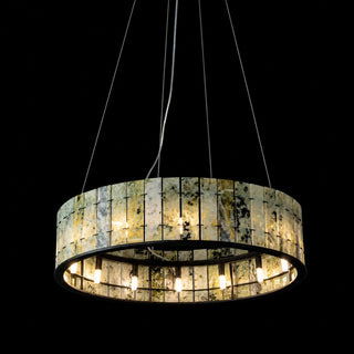 Modern Sculptural  Luxury Marble Drum Chandelier